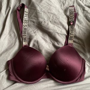VS Bras 32C. One black and one purple.